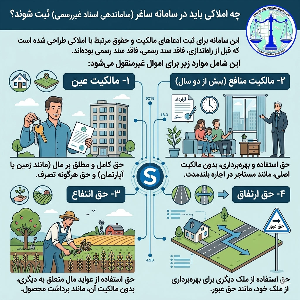 چه املاکی باید در سامانه ساغر ثبت شوند؟
