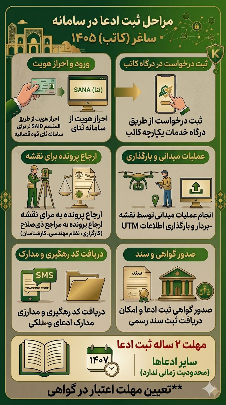 مراحل ثبت ادعا در سامانه ساغر
