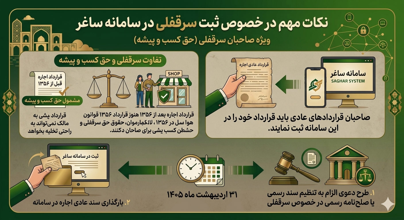 نکات کلیدی ثبت سرقفلی در سامانه ساغر