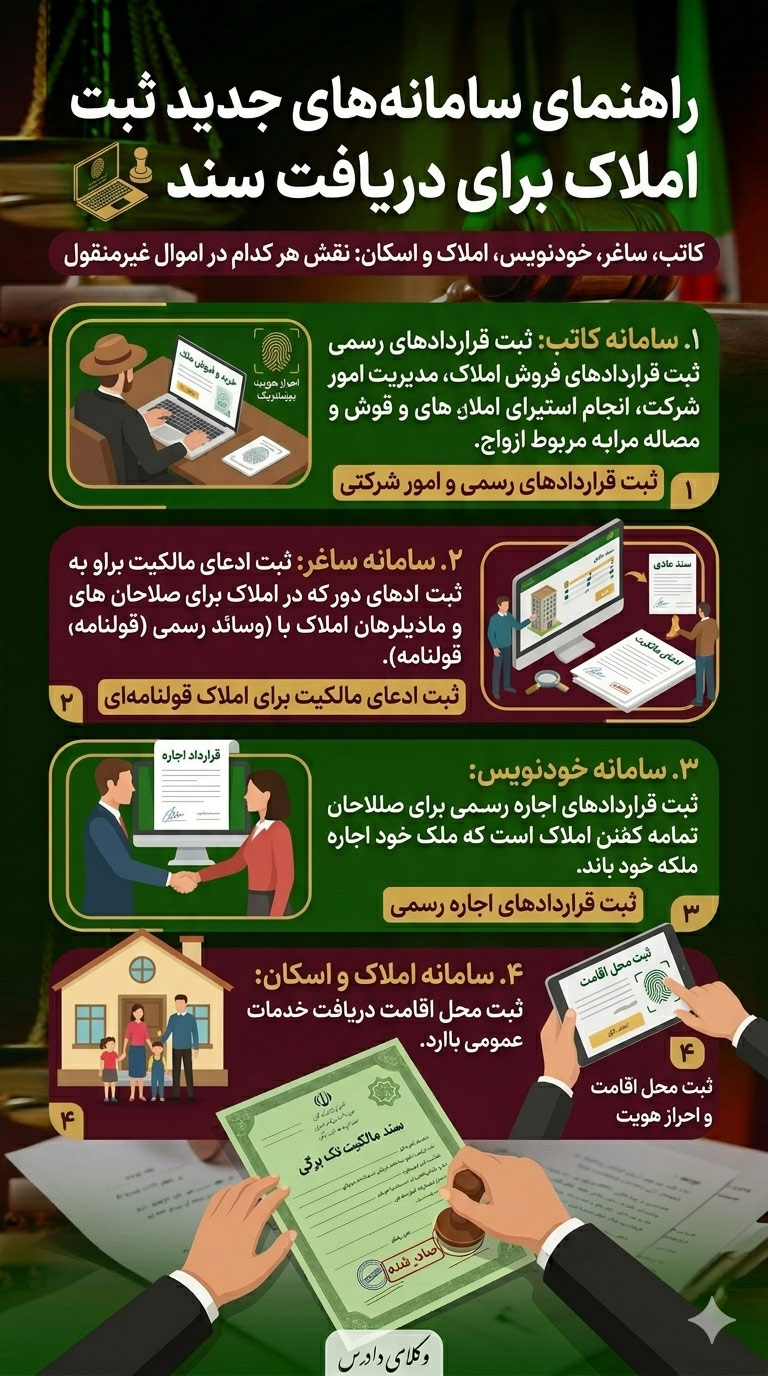 سامانه ثبت املاک قولنامه ای برای دریافت سند رسمی