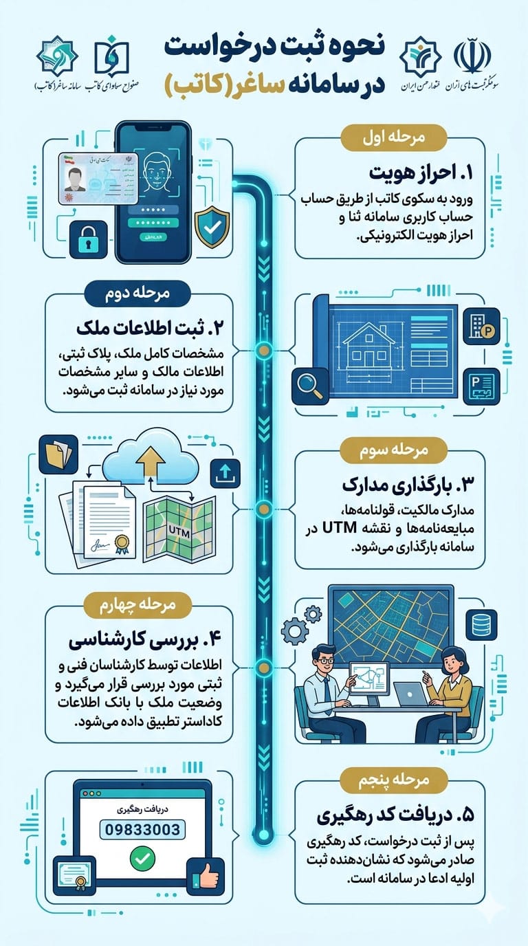 مراحل ثبت درخواست در سامانه ساغر